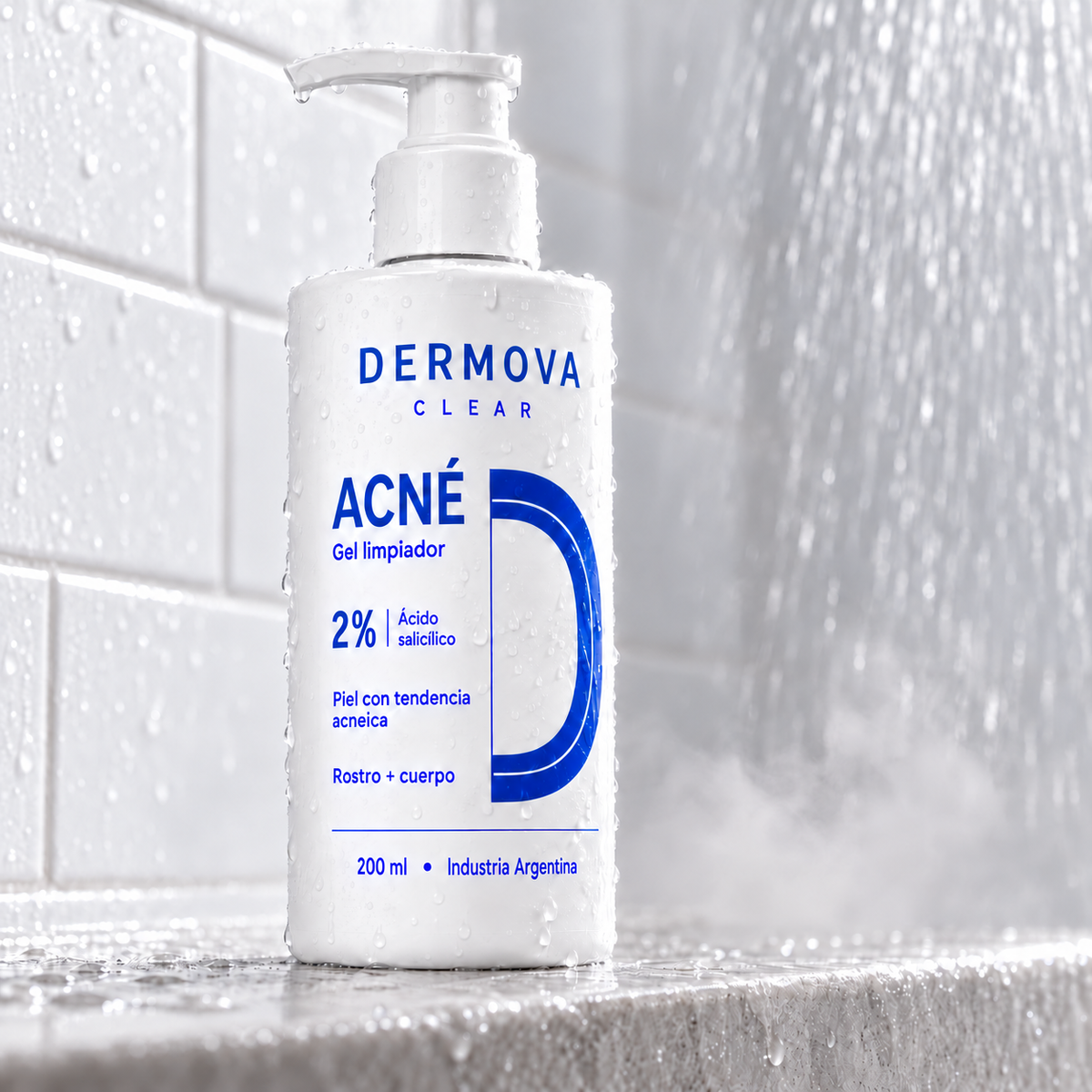 DERMOVA CLEAR en la ducha